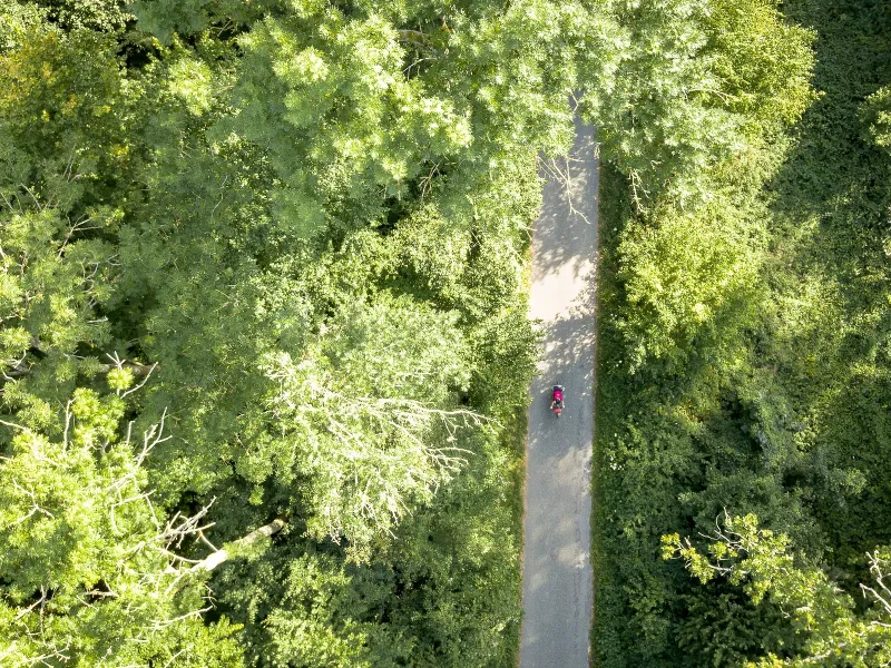 Vue aérienne du côté de Compiègne